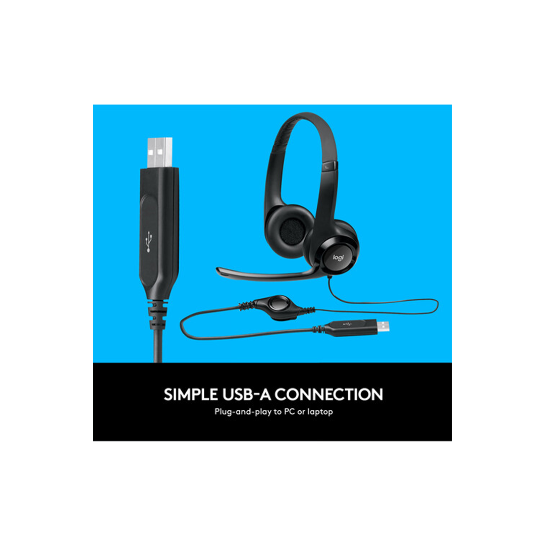 Logitech H390 USB Headset - Black in Qatar Logitech H390 USB Headset - Black in Qatar